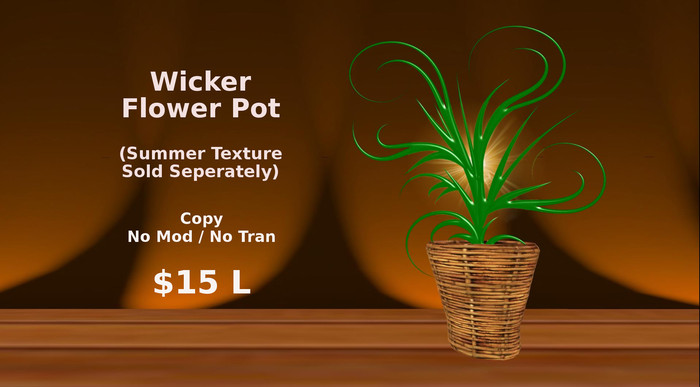 Wicker Flower Pot