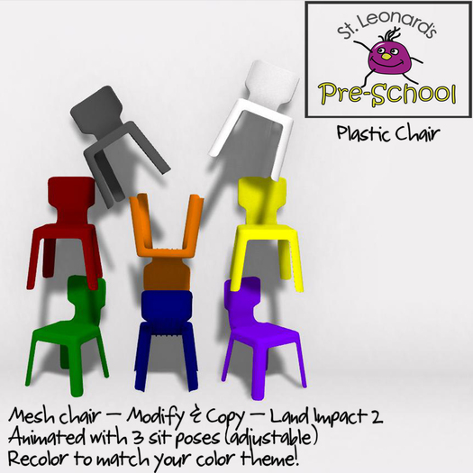 Tiny Spaces - St. Leonard's Preschool Plastic Chair