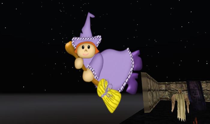 PURPLE WITCH CUTE HALLOWEEN