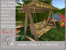LSD Mesh Porch Swing Green Stripe Texture
