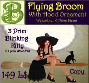 Nimbus 2012 Flying Broom with Sculpted Cat