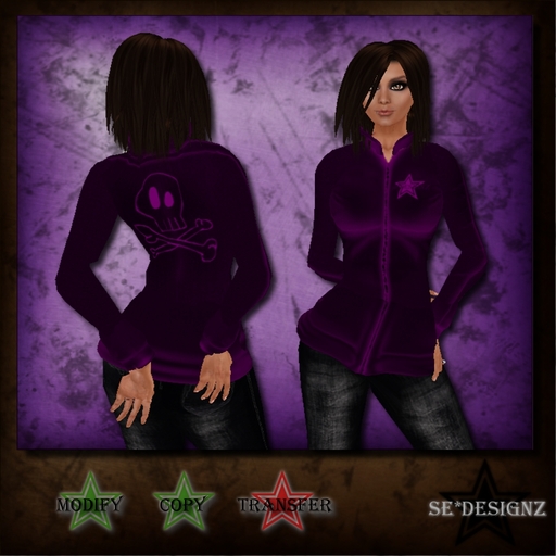 [SE*Designz] Skull Track Jacket - purple
