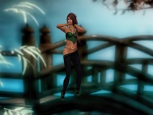 Gretchen Lace & Solid Green