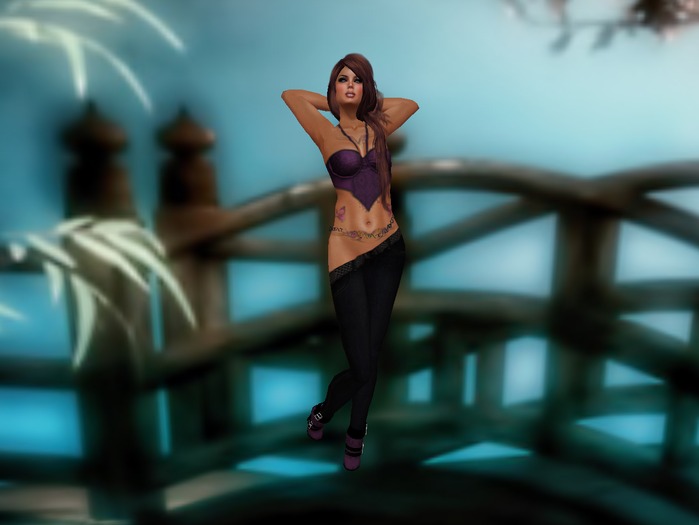 Gretchen Lace & Solid Purple