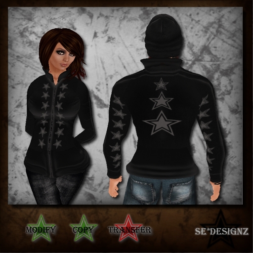 [SE*Designz] Star Track Jacket - black