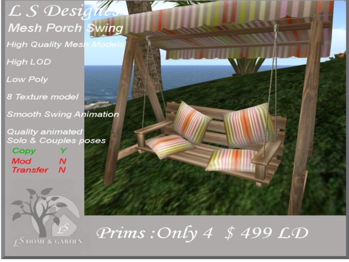 LSD Mesh Porch Swing Candy Stripe Texture