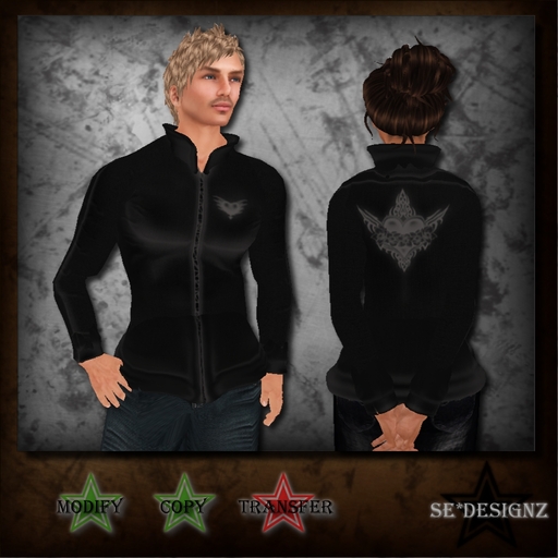[SE*Designz] Heart Track Jacket - black