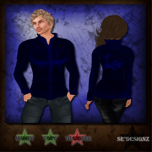 [SE*Designz] Dragon Track Jacket - royal blue