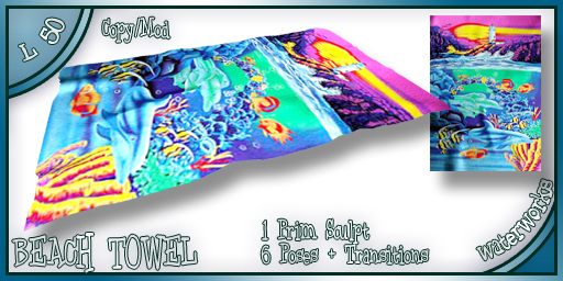 WaterWorks Smooth Animated Beach Towel - Dolphin 2