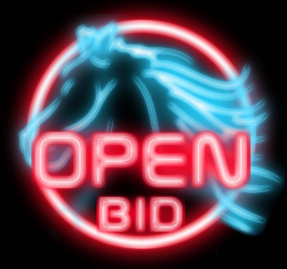 Open Bid Horse Sign