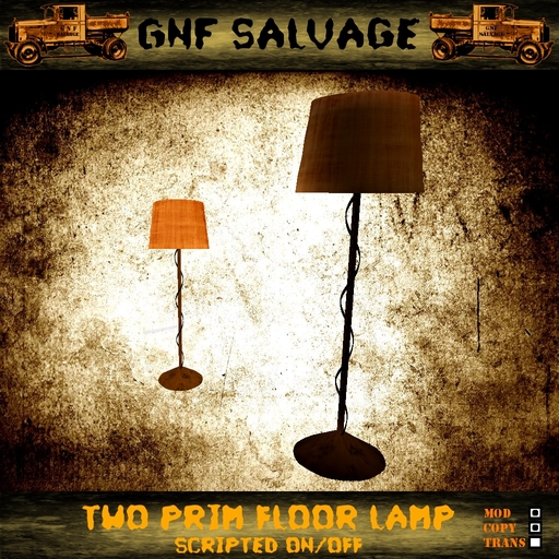 Two Prim Floor Lamp - Urban Grunge