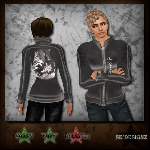 [SE*Designz] Asian Bird Track Jacket - grey