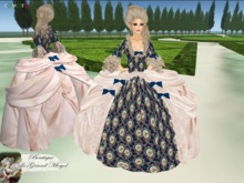 Vestido **Rose** Medallon azul