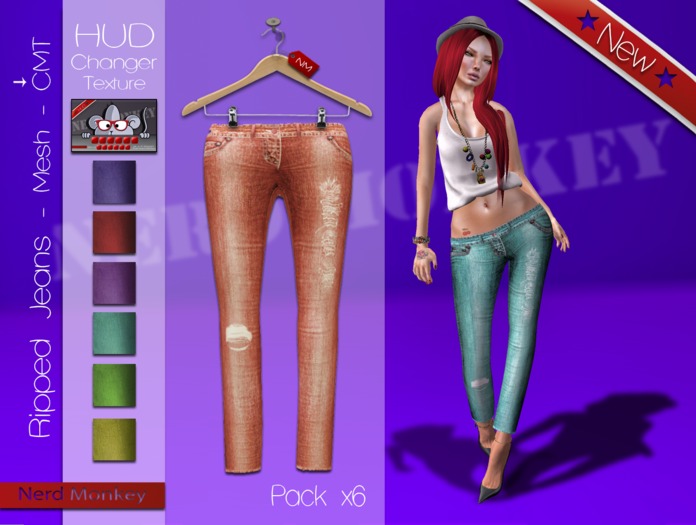.::[NerdMonkey*Clothes] - [Ripped Jeans]::. 