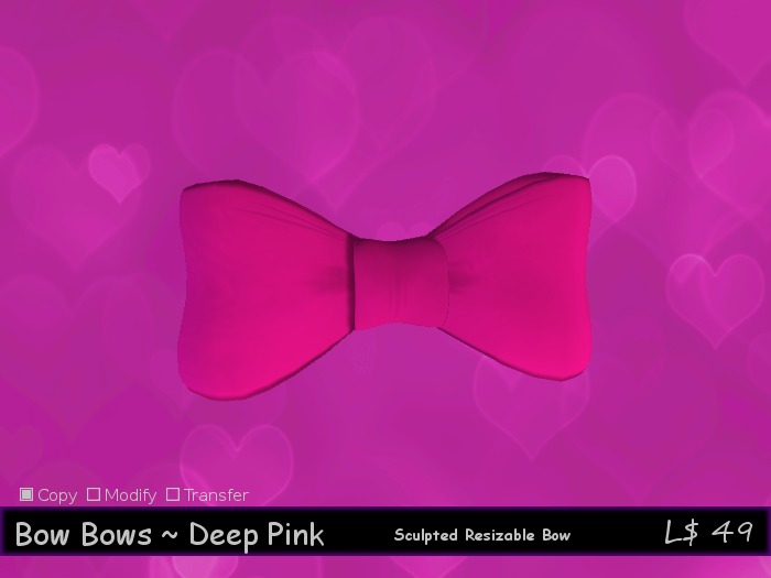 *LF*Bow Bows (Deep Pink)