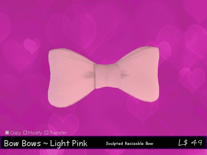 *LF*Bow Bows (Light Pink)