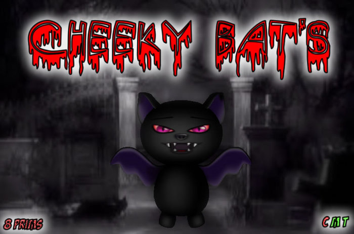 VAMPIRE BAT Halloween Cheeky Bat Purple Red Evil Cuddle Bear Great Gift for loved onces :)