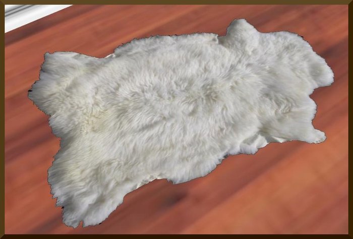 {RR} White Fur Rug