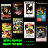 ~TJ~  Retro Horror Movie Poster Textures