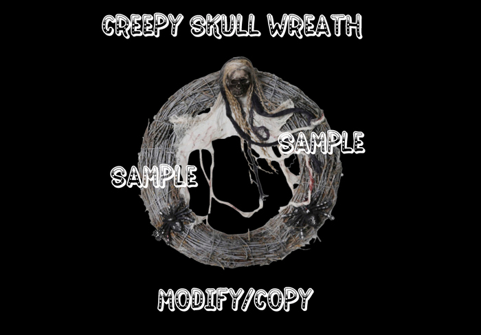 Creepy Skull Wreath