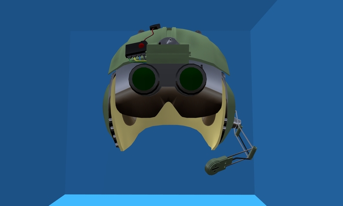 Chopper Helmet includes HUD