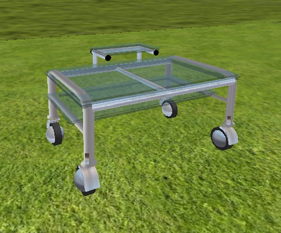 Computer Desk - Glass & Chrome