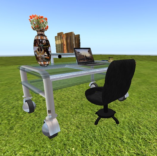 Computer Desk with Chair & Laptop