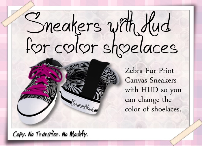 :jazzitude: Zebra Print Canvas Sneakers with Color HUD for Shoelaces