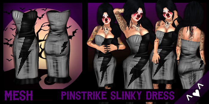 ^V^DRBC^V^ PinStrike Slinky Dress