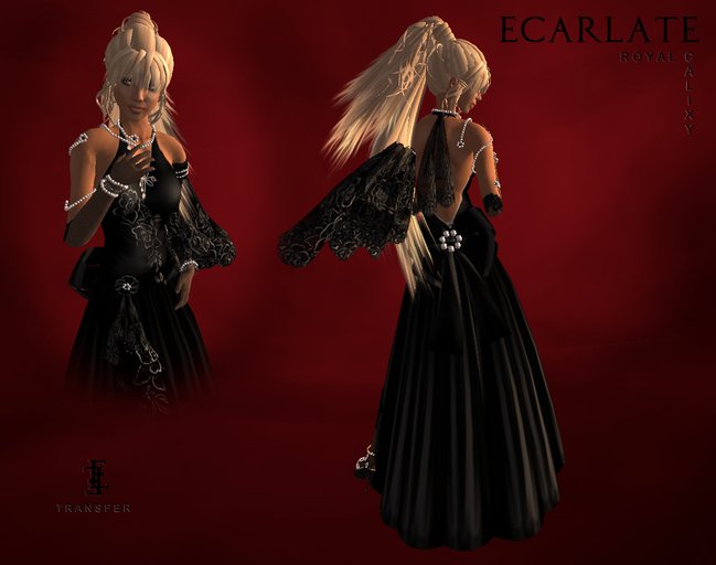 Ecarlate -  Gown Dress Calixy + Shoes + Jewelry  /  Robe Calixy - Chaussures - Bijoux