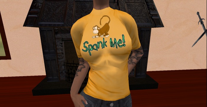 .:KK:. Spank Me Shirt (monkey orange)