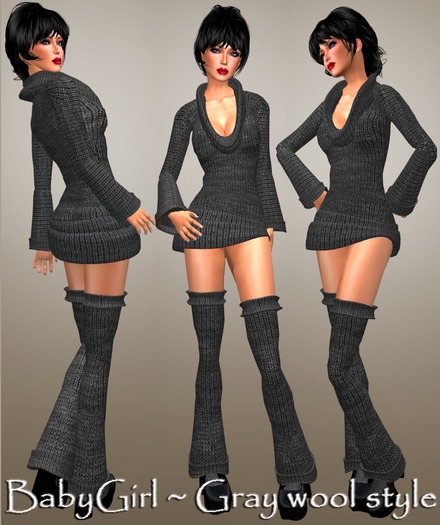 BabyGirl ~ Gray wool style