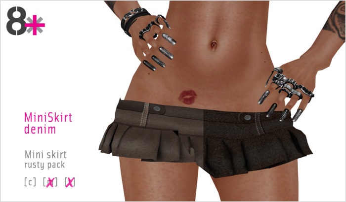 8+ // Clothes - Mini Skirt Rusty Denim Pack
