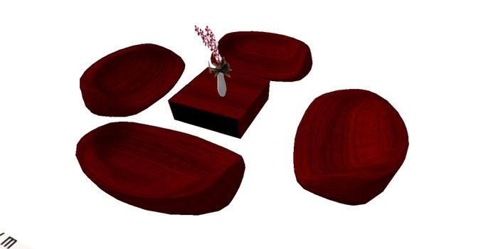 [ TL ] FURNITURE *Hot Red* Antesala (BOX) - DOLLARBIE
