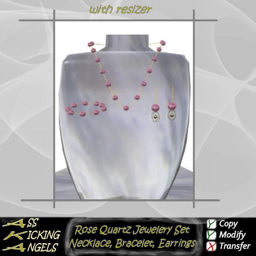 AKA Rose Quartz Jewelery Set Ad