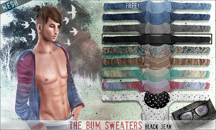 bleak .The Bum Sweater -Black Jean