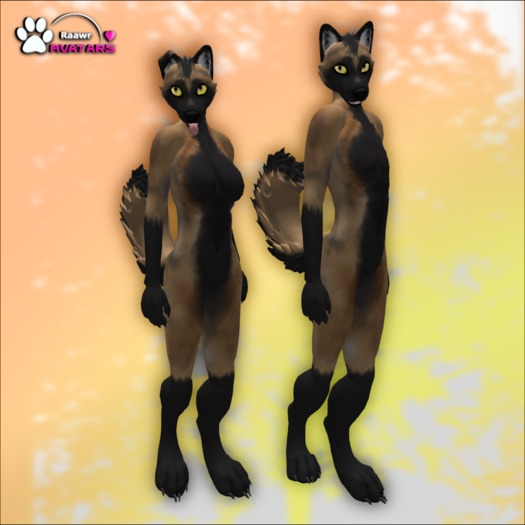 Raawr Avatars Husky: Color - Golden Invert