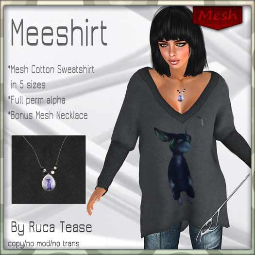 MEESHIRT MESH SWEATSHIRT BY RUCA TEASE