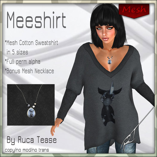 MEESHIRT MESH SWEATSHIRT BY RUCA TEASE