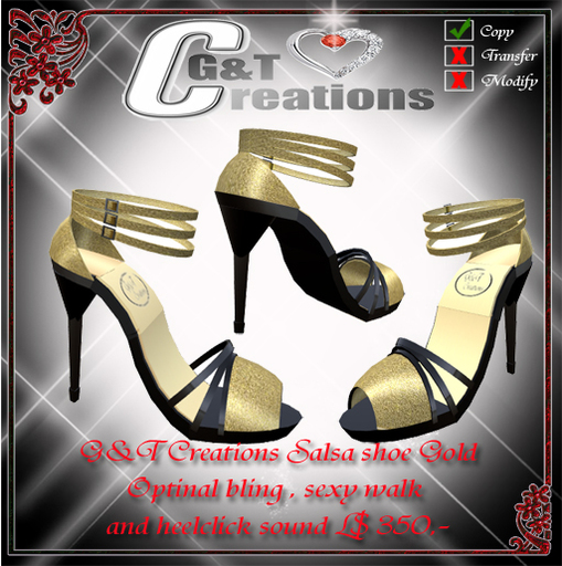 G&T Salsa Shoe Gold