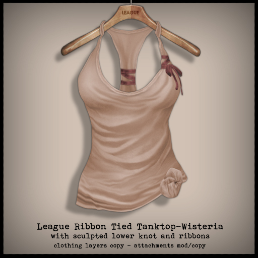 *League* Ribbon Tied Tanktop -Wisteria
