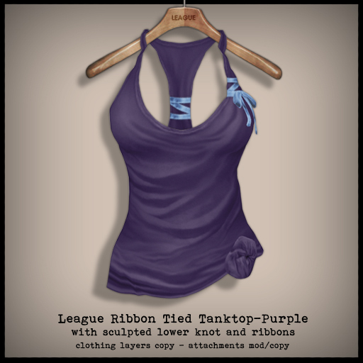 *League* Ribbon Tied Tanktop -Purple