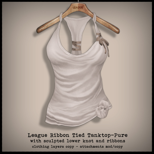 *League* Ribbon Tied Tanktop -Pure
