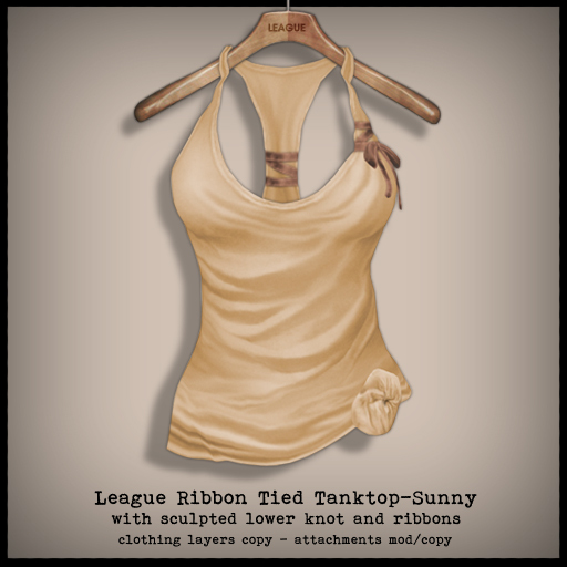 *League* Ribbon Tied Tanktop -Sunny