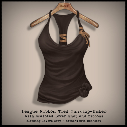 *League* Ribbon Tied Tanktop -Umber