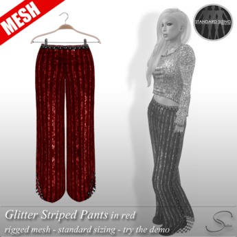 glitter stripe pants