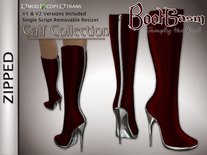 Bootgasm Zipped Leather Boots Red