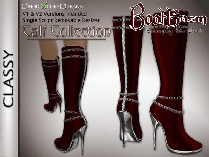 Bootgasm Classy Leather Boots Red