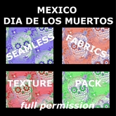 Mexico - dia de los muertos seamless fabrics texture pack 