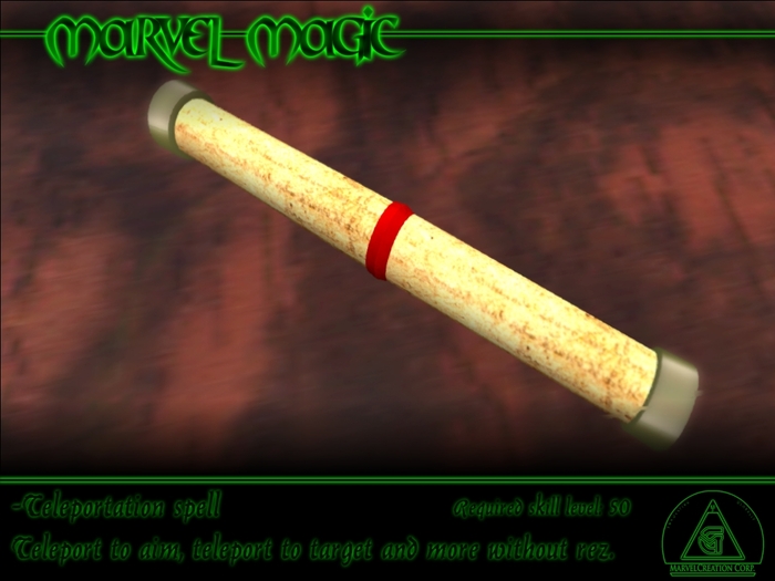Marvel Magic Spell Scroll Teleportation [FREE]